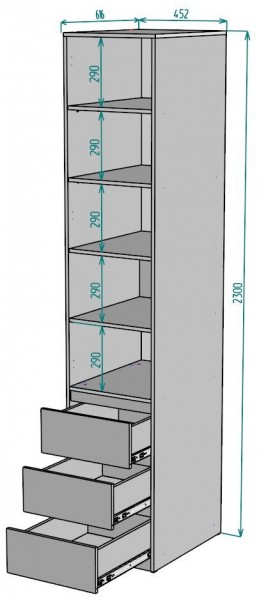 Шкаф Мальта H161 в Нижнем Тагиле - nizhniy-tagil.mebel24.online | фото 2