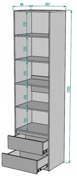 Шкаф Мальта H163 в Нижнем Тагиле - nizhniy-tagil.mebel24.online | фото 2