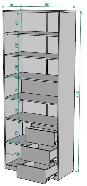 Шкаф Мальта H190 в Нижнем Тагиле - nizhniy-tagil.mebel24.online | фото 2