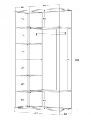 Шкаф Норден 1200 (Белый текстурный) в Нижнем Тагиле - nizhniy-tagil.mebel24.online | фото 3