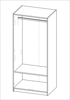 Шкаф ОРИОН двухдверный, цвет белый в Нижнем Тагиле - nizhniy-tagil.mebel24.online | фото 2