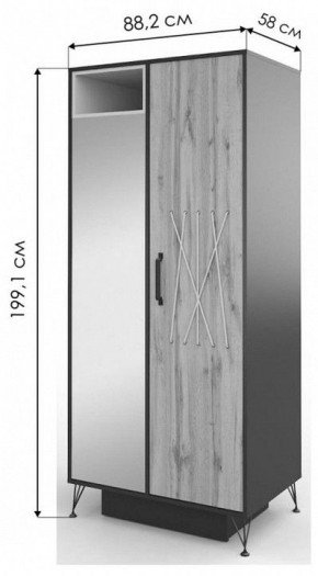Шкаф платяной Нобира в Нижнем Тагиле - nizhniy-tagil.mebel24.online | фото 2