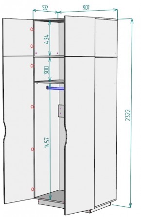 Шкаф "Аврора (H36)" в Нижнем Тагиле - nizhniy-tagil.mebel24.online | фото 2