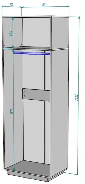 Шкаф "Аврора (H37)" в Нижнем Тагиле - nizhniy-tagil.mebel24.online | фото 2