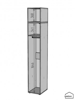 Шкаф с антресолью Linnea MHR-1A-1 2450х400х510 (Белый-М 11.1.2) в Нижнем Тагиле - nizhniy-tagil.mebel24.online | фото 3
