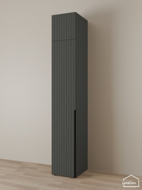 Шкаф с антресолью Linnea MHR-1A-3 2450х400х510 (Графит-М 11.1.25) в Нижнем Тагиле - nizhniy-tagil.mebel24.online | фото