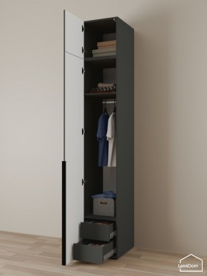 Шкаф с антресолью Linnea MHR-1A-3 2450х400х510 (Графит-М 11.1.25) в Нижнем Тагиле - nizhniy-tagil.mebel24.online | фото 5