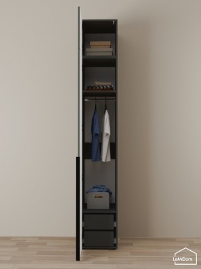 Шкаф с антресолью Linnea MHR-1A-3 2450х400х510 (Графит-М 11.1.25) в Нижнем Тагиле - nizhniy-tagil.mebel24.online | фото 6