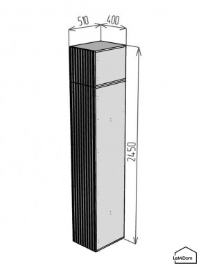 Шкаф с антресолью Linnea MHR-1POA-1 2450х400х510 (Белый-М 11.1.1) в Нижнем Тагиле - nizhniy-tagil.mebel24.online | фото 2
