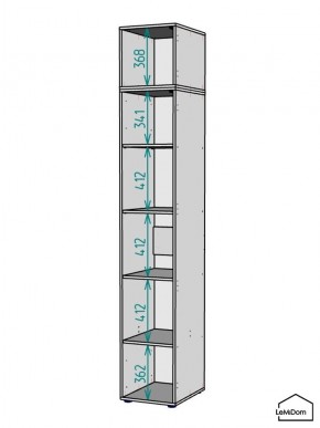 Шкаф с антресолью Linnea MHR-1POA-2 2450х400х510 (Белый-М 11.1.2) в Нижнем Тагиле - nizhniy-tagil.mebel24.online | фото 3
