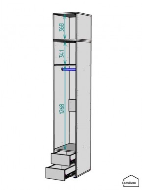 Шкаф с антресолью Linnea MHR-1POA-3 2450х400х510 (Белый-М 11.1.1) в Нижнем Тагиле - nizhniy-tagil.mebel24.online | фото 3