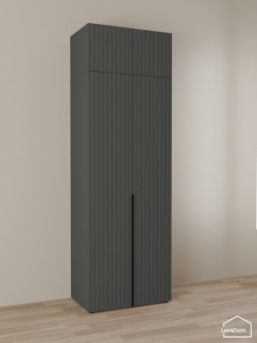 Шкаф с антресолью Linnea MHR-2A-1 2450х800х510 (Графит-М 11.1.25) в Нижнем Тагиле - nizhniy-tagil.mebel24.online | фото