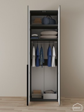 Шкаф с антресолью Linnea MHR-2A-1 2450х800х510 (Графит-М 11.1.25) в Нижнем Тагиле - nizhniy-tagil.mebel24.online | фото 4