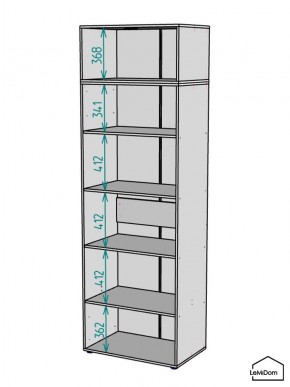 Шкаф с антресолью Linnea MHR-2A-2 2450х800х510 (Графит-М 11.1.25) в Нижнем Тагиле - nizhniy-tagil.mebel24.online | фото 3