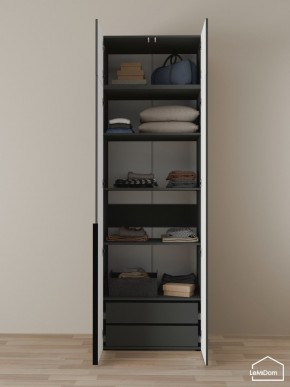 Шкаф с антресолью Linnea MHR-2A-3 2450х800х510 (Графит-М 11.1.25) в Нижнем Тагиле - nizhniy-tagil.mebel24.online | фото 5