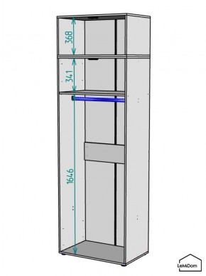 Шкаф с антресолью Linnea MHR-2POA-1 2450х800х510 (Белый-М 11.1.1) в Нижнем Тагиле - nizhniy-tagil.mebel24.online | фото 3