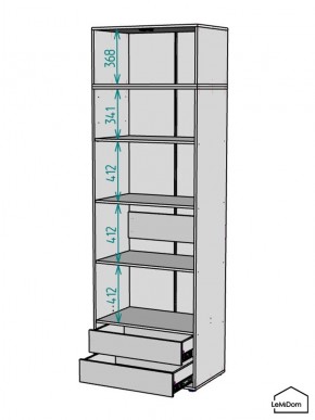 Шкаф с антресолью Linnea MHR-2POA-4 2450х800х510 (Белый-М 11.1.1) в Нижнем Тагиле - nizhniy-tagil.mebel24.online | фото 3