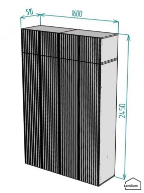 Шкаф с антресолью Linnea MHR-4A-2 2450х1600х510 (Белый-М 11.1.1) в Нижнем Тагиле - nizhniy-tagil.mebel24.online | фото 3