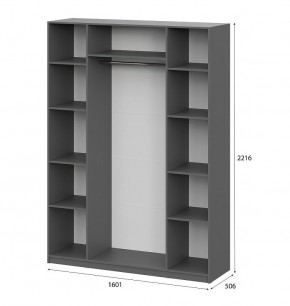 Шкаф ШК-5 (1600) Графит серый в Нижнем Тагиле - nizhniy-tagil.mebel24.online | фото 5