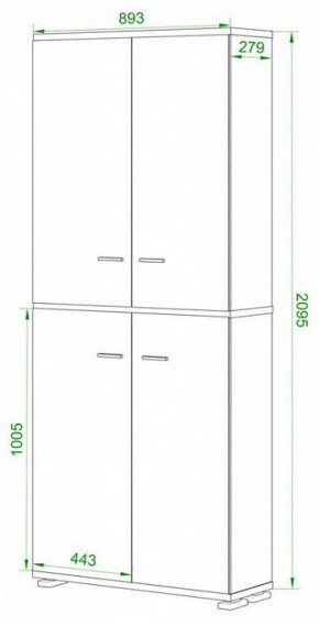 Шкаф-витрина Домино ПУ-30-3-ФС в Нижнем Тагиле - nizhniy-tagil.mebel24.online | фото 2