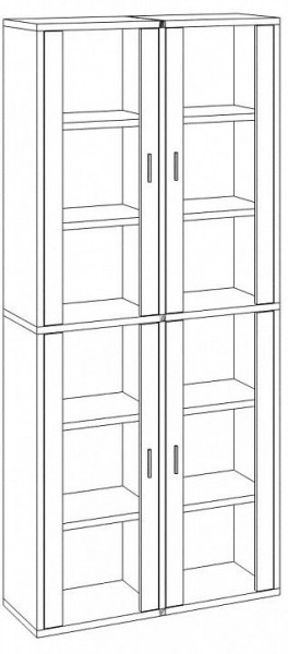 Шкаф-витрина Домино СУ(ш2в2)+4ФС в Нижнем Тагиле - nizhniy-tagil.mebel24.online | фото 3