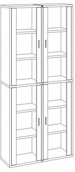 Шкаф-витрина Домино СУ(ш2в2)+4ФС в Нижнем Тагиле - nizhniy-tagil.mebel24.online | фото 2