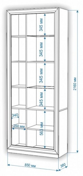 Шкаф-витрина Нобиле ШВтВ-ФСД-БЯН в Нижнем Тагиле - nizhniy-tagil.mebel24.online | фото 3