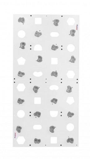 Скалодром пристенный (1000*2000) стандарт ЭЛЬБРУС Pastel с отверстиями (20 шт. серых зацепов) цв.белый в Нижнем Тагиле - nizhniy-tagil.mebel24.online | фото 1