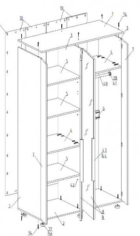 Спальный гарнитур "Лео" (модульный) в Нижнем Тагиле - nizhniy-tagil.mebel24.online | фото 6