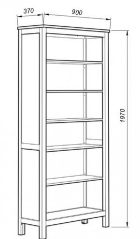 Стеллаж 00 Кантри, массив сосны, цвет белый в Нижнем Тагиле - nizhniy-tagil.mebel24.online | фото 3