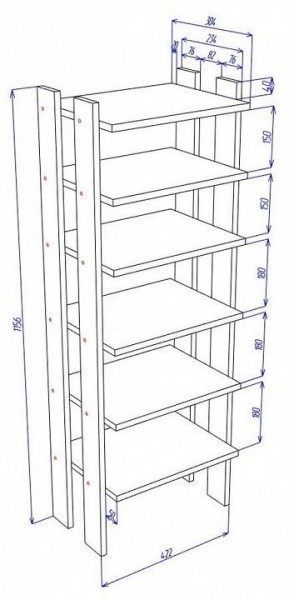 Стеллаж для обуви Cross СТЕЛ1 в Нижнем Тагиле - nizhniy-tagil.mebel24.online | фото 3