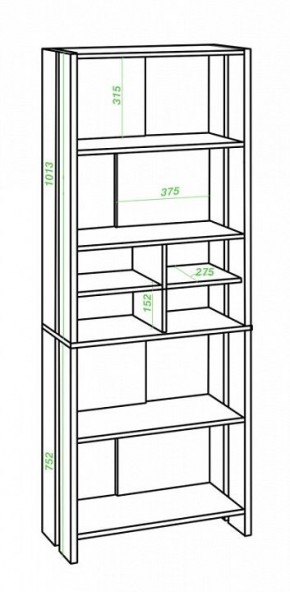 Стеллаж Домино Lite СТЛ-ОВХ В в Нижнем Тагиле - nizhniy-tagil.mebel24.online | фото 2