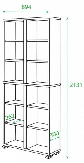 Стеллаж Домино нельсон ПУ-30-1 в Нижнем Тагиле - nizhniy-tagil.mebel24.online | фото 2