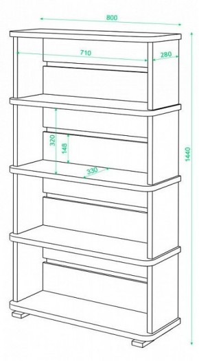 Стеллаж Домино СБ-25/4 в Нижнем Тагиле - nizhniy-tagil.mebel24.online | фото 3