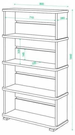 Стеллаж Домино СБ-25/4 в Нижнем Тагиле - nizhniy-tagil.mebel24.online | фото 2
