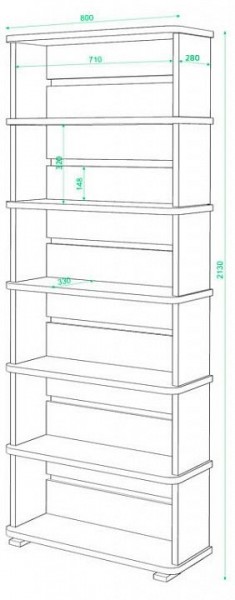 Стеллаж Домино СБ-25/6 в Нижнем Тагиле - nizhniy-tagil.mebel24.online | фото 2