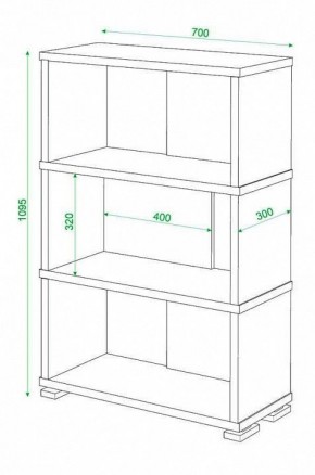 Стеллаж книжный Домино нельсон СБ-10_3 в Нижнем Тагиле - nizhniy-tagil.mebel24.online | фото 2