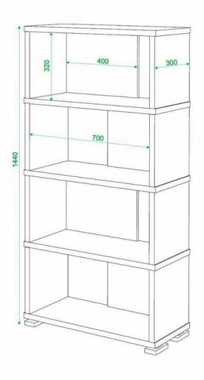 Стеллаж книжный Домино нельсон СБ-10_4 в Нижнем Тагиле - nizhniy-tagil.mebel24.online | фото 2