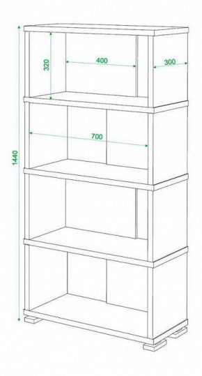 Стеллаж книжный Домино нельсон СБ-10_4 в Нижнем Тагиле - nizhniy-tagil.mebel24.online | фото 3