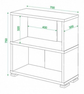 Стеллаж книжный Домино СБ-10_2 в Нижнем Тагиле - nizhniy-tagil.mebel24.online | фото 3