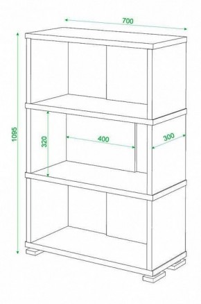 Стеллаж книжный Домино СБ-10_3 в Нижнем Тагиле - nizhniy-tagil.mebel24.online | фото 3