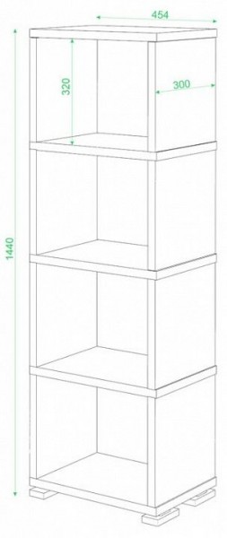 Стеллаж-колонка Домино СБ-15/4 в Нижнем Тагиле - nizhniy-tagil.mebel24.online | фото 2