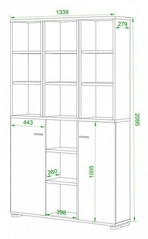 Стеллаж комбинированный Домино нельсон ПУ-40-6 в Нижнем Тагиле - nizhniy-tagil.mebel24.online | фото 2