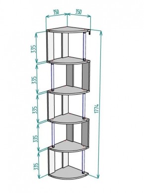 Стеллаж Maria S113-MA (Графит) в Нижнем Тагиле - nizhniy-tagil.mebel24.online | фото 3