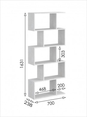 Стеллаж открытый мини 2 Вена в Нижнем Тагиле - nizhniy-tagil.mebel24.online | фото 3