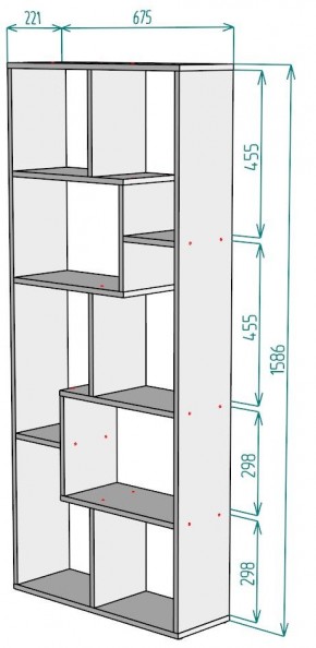 Стеллаж S8 1586х675х221 в Нижнем Тагиле - nizhniy-tagil.mebel24.online | фото 2