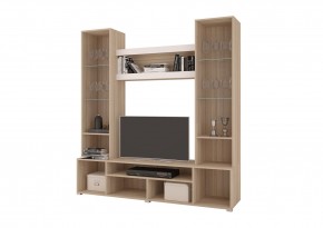 Стенка АНТАЛИЯ 2 (Сонома/Белый софт) в Нижнем Тагиле - nizhniy-tagil.mebel24.online | фото 2