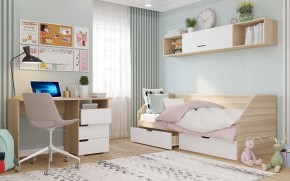 Стол 1200/3 ящика АНТАЛИЯ (Сонома/Белый софт) в Нижнем Тагиле - nizhniy-tagil.mebel24.online | фото 2