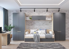Стол 1200/3 ящика АНТАЛИЯ (Сонома/Графит софт) в Нижнем Тагиле - nizhniy-tagil.mebel24.online | фото 2