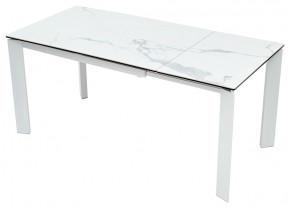 Стол CORNER 120 HIGH GLOSS STATUARIO керамика, стекло/ белый каркас, ®DISAUR в Нижнем Тагиле - nizhniy-tagil.mebel24.online | фото 6